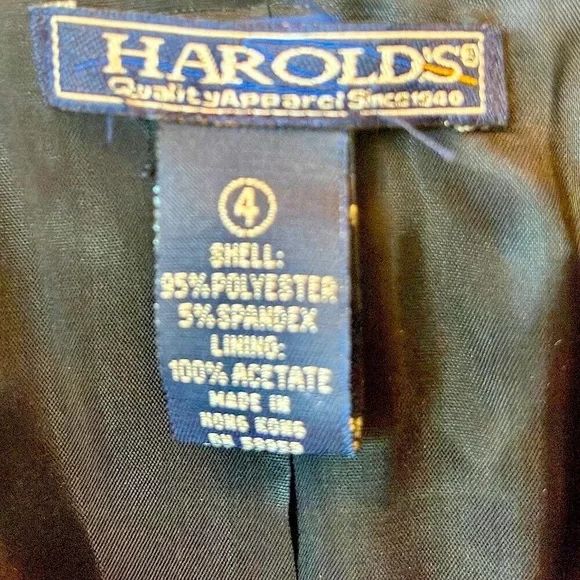Harold's Black Velvet Women's Jacket | Size 4 - Picture 7 of 7